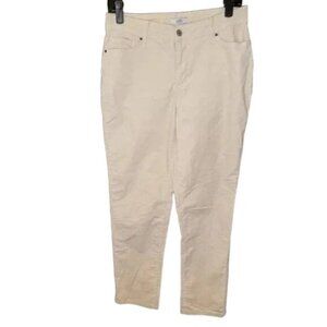 *3 FOR $9* Croft & Barrow Straight Cut Leg Fit Stretch Corduroy Cords Ivory Pant